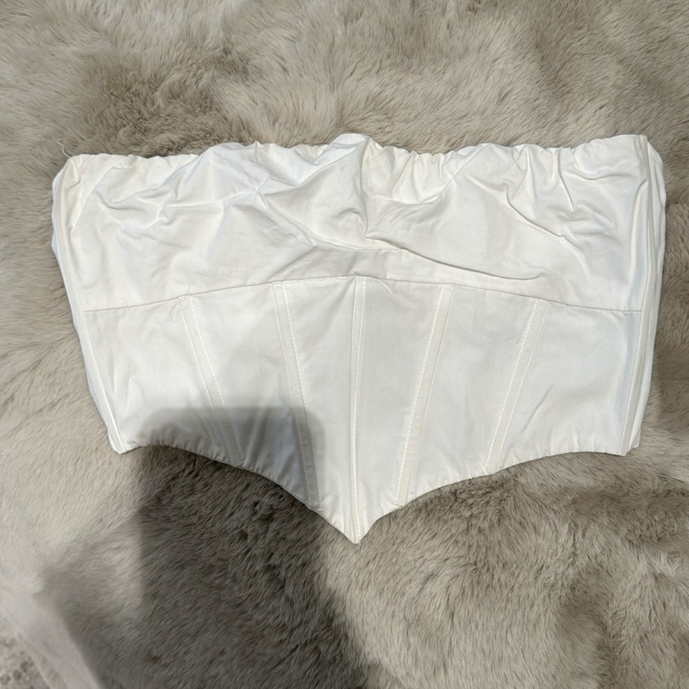 White bustier